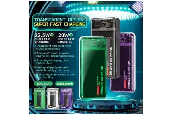 Powerbank WEKOME WP-353 10000mAh 22.5W fioletowy