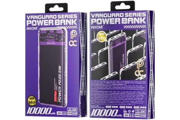 Powerbank WEKOME WP-353 10000mAh 22.5W fioletowy
