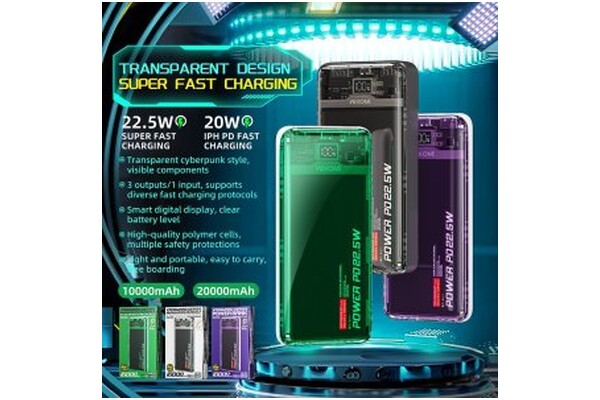 Powerbank WEKOME WP-353 10000mAh 22.5W zielony