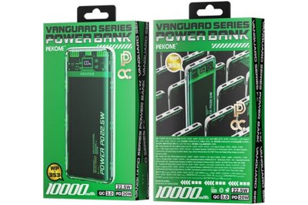 Powerbank WEKOME WP-353 10000mAh 22.5W zielony