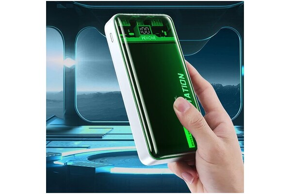 Powerbank WEKOME WP-353 10000mAh 22.5W Zielono-przezroczysty