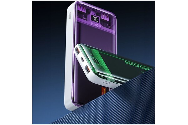 Powerbank WEKOME WP-353 10000mAh 22.5W Zielono-przezroczysty