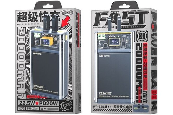 Powerbank WEKOME WP-325 20000mAh 22.5W czarny