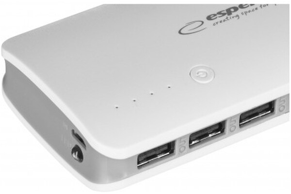 Powerbank Esperanza Radium 8000mAh Szaro-biały