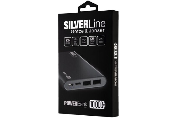 Powerbank GÖTZE & JENSEN PZMI11G Silver Line 10000mAh 15.0W szary