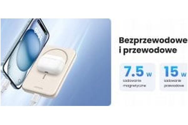 Powerbank UGREEN MagSafe 5000mAh 15.0W czarny