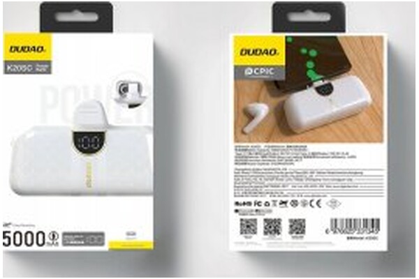 Powerbank Dudao K20SC 5000mAh biały