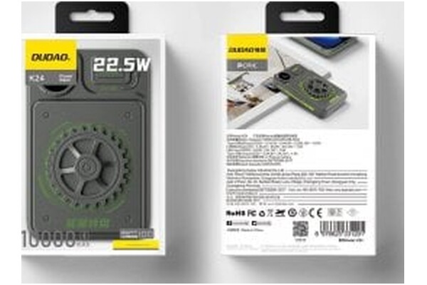 Powerbank Dudao K24 10000mAh 22.5W szary