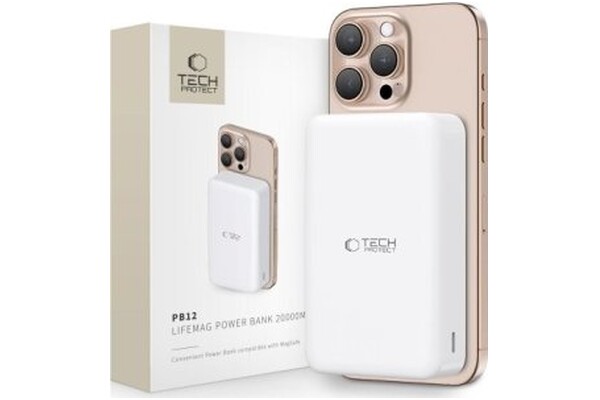 Powerbank Tech-Protect PB12 20000mAh biały
