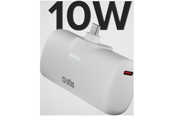 Powerbank SBS TEBB5000PLUGWGRS 5000mAh 10.0W biały