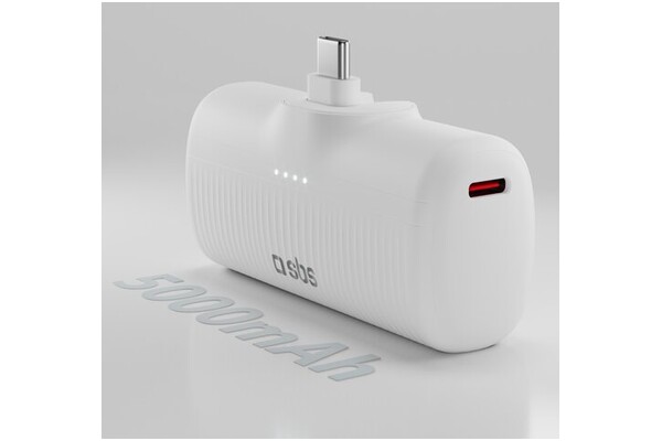 Powerbank SBS TEBB5000PLUGWGRS 5000mAh 10.0W biały