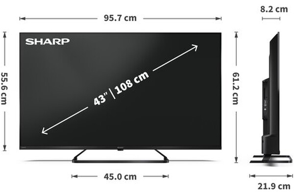 Telewizor Sharp 43HP6 43" 4K Ultra HD