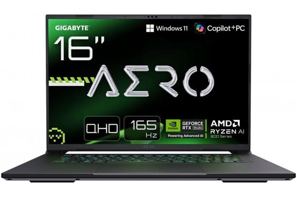 Laptop GIGABYTE Aero 16.0" AMD Ryzen AI 7 350 NVIDIA GeForce RTX 5050 16GB 1TB SSD Windows 11 Home szary