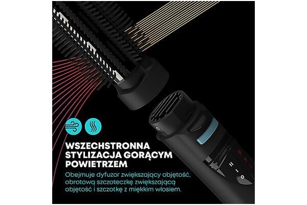 suszarko-lokówka ReVamp DR-1250A 25W kolor czarny