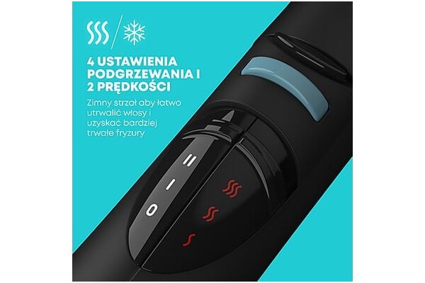suszarko-lokówka ReVamp DR-1250A 25W kolor czarny
