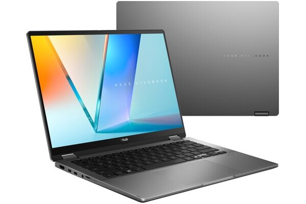 Laptop ASUS Vivobook Flip 14 14.0" Intel Core Ultra 5 226V Intel Arc 130V 16GB 512GB SSD Windows 11 Home szary
