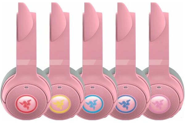 Słuchawki Razer Kraken KItty Edition V2 Nauszne Bezprzewodowe Różowo-szary