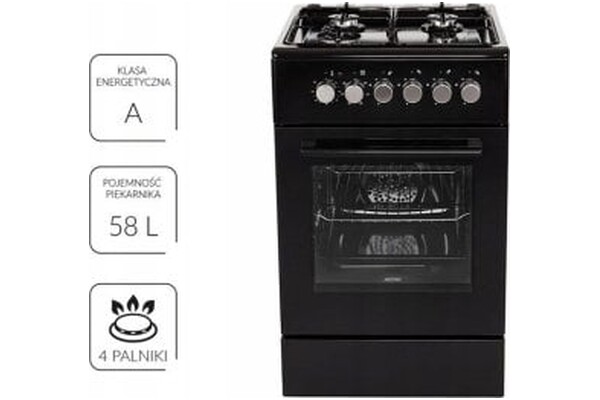 Kuchnia MPM 56KGM12B płyta gazowo-ceramiczna, piekarnik elektryczny