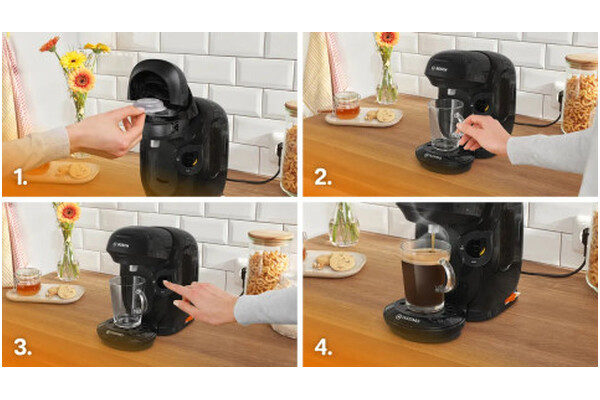 Ekspres Bosch TASSIMO TAS112E kapsułkowy czarny