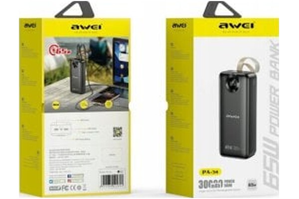 Powerbank Awei PA-34 30000mAh 65.0W czarny