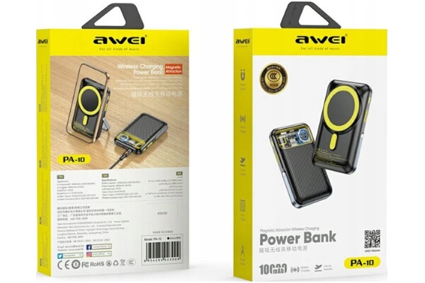 Powerbank Awei PA-10 10000mAh szary