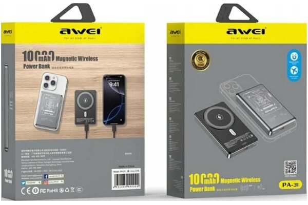 Powerbank Awei PA-31 10000mAh szary